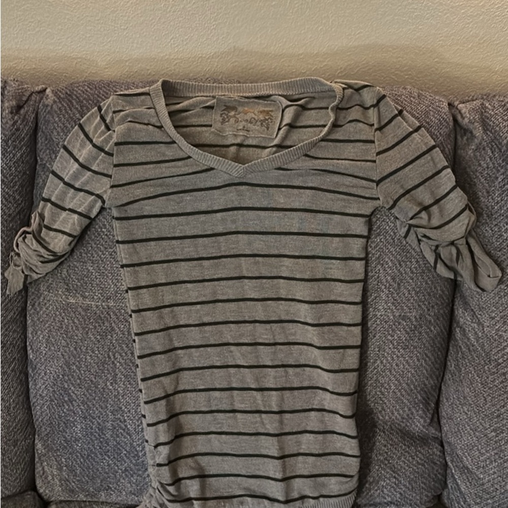 Striped Gray Top